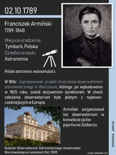 G.....P - Franciszek Armiński - polski astronom, inicjator stworzenia obserwatorium a...