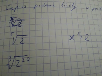 s.....k - #matematyka zapisz podane liczby w postaci potęgi liczby 2 
Czyli pierwiast...