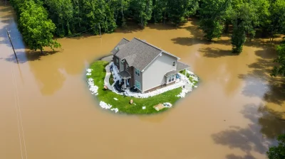 ntdc - Powódź na rzece Arkansas w pobliżu miasta Pine Bluff w amerykańskim stanie Ark...