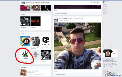 mborro - Na jego profilu na FB widać, że popiera legalizację marihuany w Polsce więc ...
