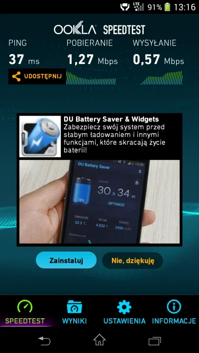 K.....o - Szybki ten internet LTE w #play nie ma co... 
Dobrze że przez 6 miesięcy za...