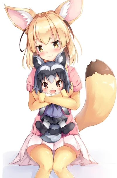 kedzior1916 - #randomanimeshit #kemonofriends #fennec #commonraccoon #kemonomimi