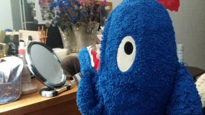 ilovecigarette - #blahaj Stary model #ikea #makeup
#rozowypasek #logikarozowychpaskow...