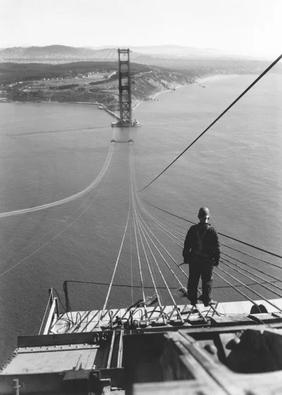 Kellyxx - Budowa "Golden Gate Bridge" 1933 rok.
#fotohistoria #historiajednejfotogra...
