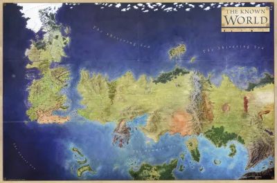 Nort - Mapa znanego świata z uniwersum Pieśni lodu i ognia
#mapporn #got #graotron #...