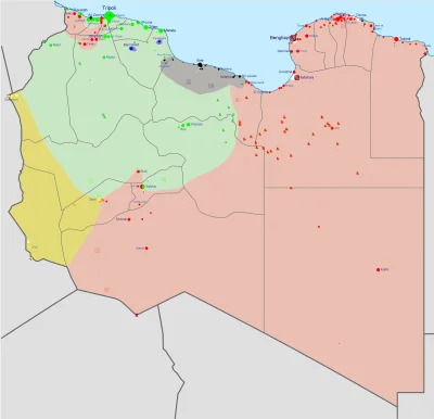r.....0 - Jak widać na mapce, po śmierci Kadaffiego szara libijska rzeczywistość od r...