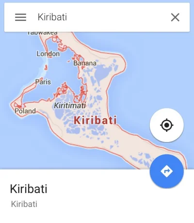 Niedowiarek - Trochę skisłem z nazw wiosek w Kiribati (a dokładniej na wyspie Kiritim...