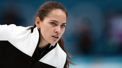 Gent - Anastasia Bryzgalova - reprezentantka olimpijczyków z Rosji w curlingu
#pjong...