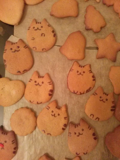 p.....y - jak pierniki to tylko z #pusheen 
każdy trochę inny, bo foremka handmade z ...