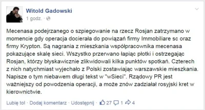 R.....y - Jest nagranie ze spotkania z Gadowskim. Afera szpiegowska od 4:50. Kopać! (...