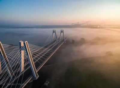 Hamalesn - Nowy most na S7 w porannej mgle a w tle kombinat.
Autor: Tomasz Mazoń
ht...