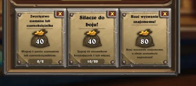 SzarySznycel - Szukam kogoś na wymiane questu na 80g 
#hearthstone80gold