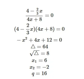 piotrek-5 - Muszę obliczyć zbiór wartości funkcji f(x) = (4-((2/3)*x))/(4x+8).
Na za...