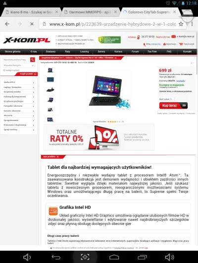 BieremyGolfa - #tablet dlaczego ten tablet tutaj kosztuje 699 a w MediaMarkt 1100zl? ...