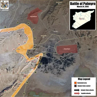szpichi - #syria A tak wg. Peto wygląda sytuacja pod Palmirą: https://pbs.twimg.com/m...