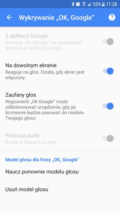 nestor44 - Mireczki, pytanie dotyczące funkcji OK Google. Włączyłem sobie kiedyś tą f...