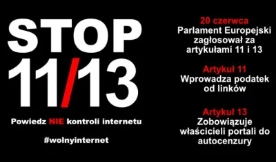 M.....9 - STOP 11/13
Nie dla cenzury internetu. W ramach przypomnienia zbiorczy post...