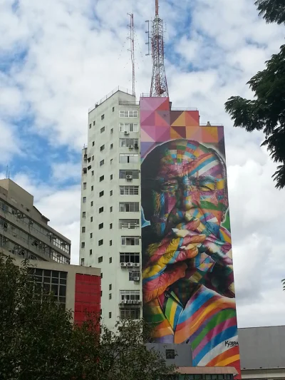 alemao - Mural na Avenida Paulista , Sao Paulo. Przedstawia Oscara Niemeyera 

#brazy...