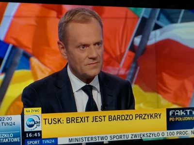 Gwyn66 - Wielki Polak i patriota pan premier Donald Tusk udziela wywiadu w TVN24. Ja ...
