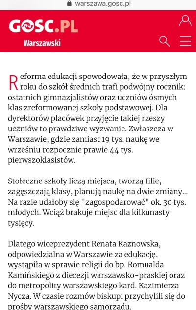 sklerwysyny_pl - Nowowybrany prezydent Warszawy już podlizuje się hierarchom Kościoła...