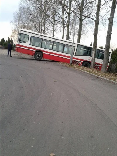 Trzesidzida - Ło panie xD Kierowca autobusu chyba przesadził w trakcie cofania :D 

...