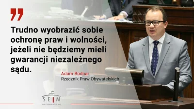 falszywyprostypasek - RPO Adam Bodnar -wystąpienie w Sejmie nt. ustawy o KRS: nie pow...
