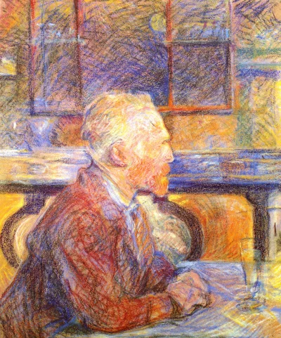 C.....l - Henri de Toulouse-Lautrec, Portret Vincenta van Gogha, 1887, pastel na kart...