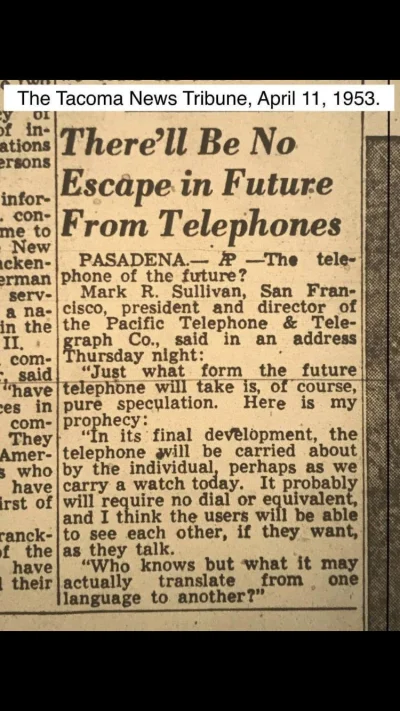 myrmekochoria - Artykuł z Tacoma News Tribune, 11 kwietnia 1953 zatytułowany "W przys...