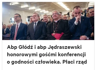 spere - Abp Głódź i abp Jędraszewski honorowymi gośćmi konferencji o godności człowie...