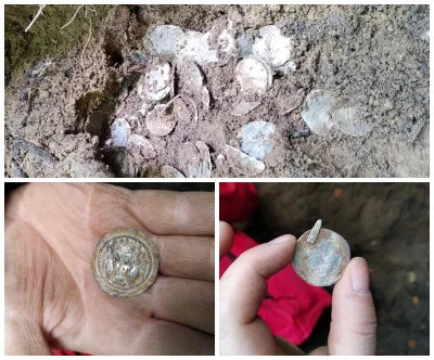 Zwiadowca_Historii - Skarb blisko 300 srebrnych monet z pierwszego tysiąclecia n.e. o...