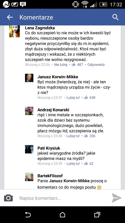 jcdmaj - A na fb festiwal #!$%@? pod komentarzem do wpisu #korwin. Tak działają "woln...