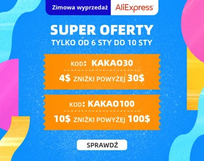 AliPaczka - Kupony z okazji zimowej wyprzedaży na #aliexpress ( ͡€ ͜ʖ ͡€)
1000szt każ...