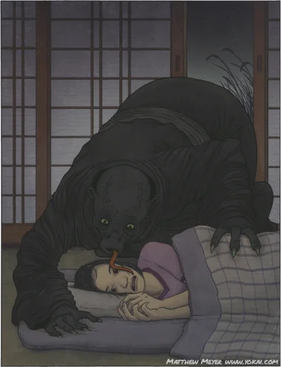 Utsuro - Kuro bōzu (黒坊主 "Czarny Mnich") Dość młody yōkai, pierwszy raz pojawił się do...