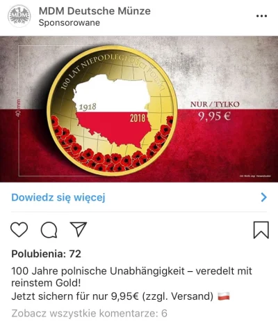 1989 - Na instagramie jest reklama monety pamiatkowej z okazji 100-lecia niepodleglos...