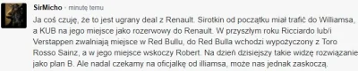 t.....l - To mnie zaskoczyłeś Micho.

#kubica #powrutcontent