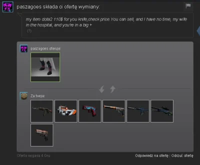 Krochmike - #csgo #csgolounge Hahahah, takiej oferty to jeszcze nie dostalem. Czytajc...