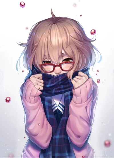 x.....c - #randomanimeshit #kyoukainokanata #miraikuriyama #meganekko