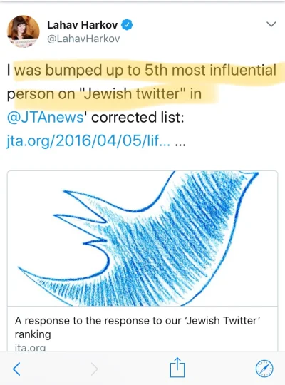 ZajawkaKipi - Niby 5 najbardziej wpływowa osobistość Twitter u Żydków.