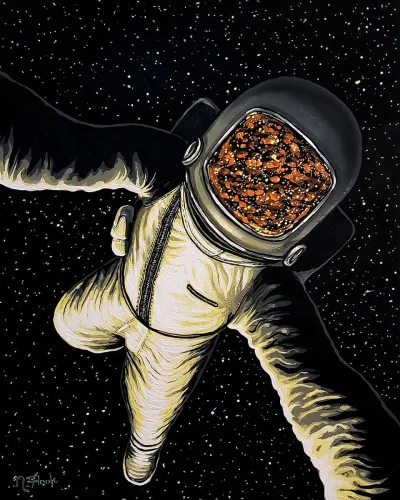 F.....k - #malarstwo #sztuka #sztukaniewysokichlotow 
Czas kosmonautów!

Flooko