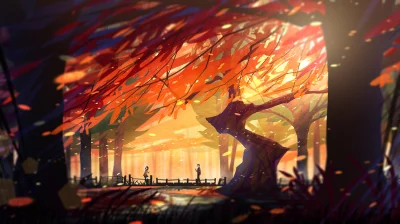 FuzzyWuzzy_ - Autumn///
#randomanimeshit #originalcharacter #naturanime #landscape #...