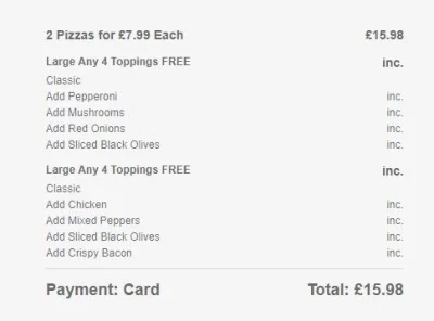 ktostam7 - Znowu wrzucili promocje w Pizzy Hut 2x pizza 7.99 each w deliverce za 15.9...