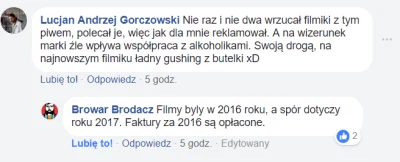 N.....y - Chciał kasę z browaru za reklame w 2017 roku, w którym nie wywiązał się z k...