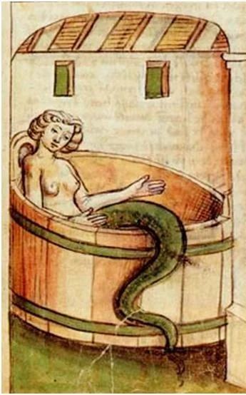 K.....s - "Meluzyna w kąpieli".

Ilustracja do dzieła Thüringa von Ringoltingena "Mél...