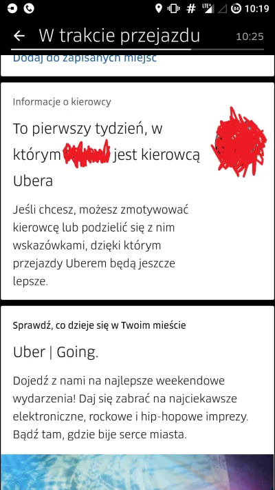 Kreutz-u - w apce jest jakaś opcja gdzie masz informacje o kierowcy. 
tak to wygląda...