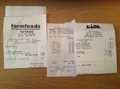 Pobe - Wydałem wczoraj na jedzonko £21,63.

Farmfoods: 1,5 kg mrożonego, panierowaneg...