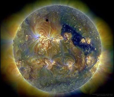 Zdejm_Kapelusz - Słońce za Wenus, zdjęcie w ultrafiolecie.

#astrofoto #kosmos #cie...