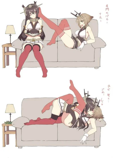 BlackReven - #randomanimeshit #kantaicollection #nagato #mutsu #yuri #meganekko