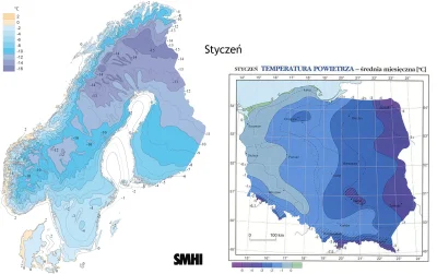 text - Jak widać latem w PL cieplej, niby o 1-1,5 stopnia, ale zawsze coś :) 
Zimą S...