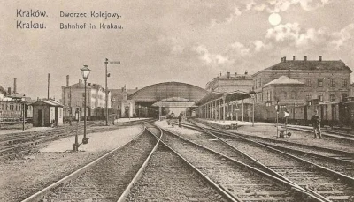 s.....w - Stacja kolejowa - "Kraków Główny" na nostalgicznej pocztówce z 1905 roku.
#...