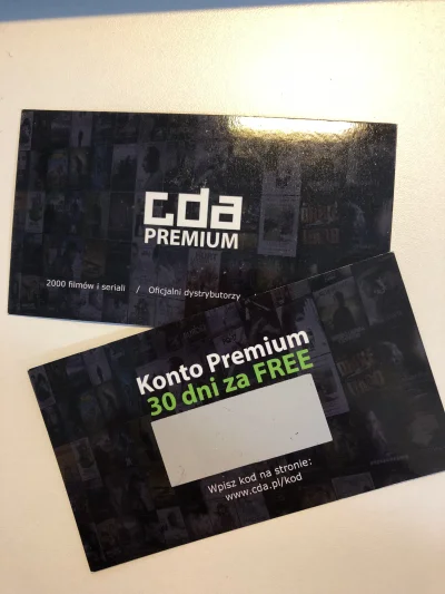 Nodi91 - Mam do oddania 2 kody na konto premium w cda.pl ważne 30 dni. Zapraszam do p...